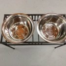 Dog Standing Elevated Feeder for Food and Water with 2 Removable Bowls, for Medium and Large Dogs