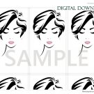 DIY Printable Earring Display Card Template Digital Download PDF Woman Face DIY Printable Earring Display Card Template Digital Download PDF Woman Face