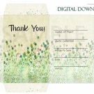 DIY Printable Seed Packet Template Digital Download PDF Green Thank you!