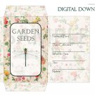 DIY Printable Seed Packet Template Digital Download PDF Floral Dragonfly