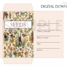 DIY Printable Seed Packet Template Digital Download PDF Flower Seeds