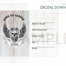 DIY Printable Seed Packet Template Digital Download PDF Masculine Biker Born to Garden
