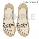 DIY Printable Barefoot Sandal Display Card Template Digital Download PDF Right Feet DIY Printable Barefoot Sandal Display Card Template Digital Download PDF Right Feet