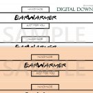 DIY Printable Ear Warmer Display Wrap Tag Template Digital Download PDF DIY Printable Ear Warmer Display Wrap Tag Template Digital Download PDF