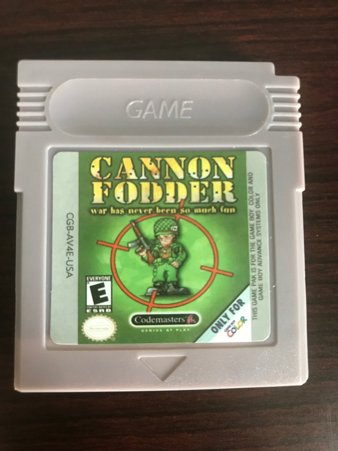 Cannon fodder Game Boy Color GBC Custom English