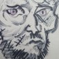 Old Drawing on Basket Studio Portrait Male Vintage Sketch Drawing P28.8