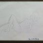Drawing Sketch of Painter Modenese G.Pancaldi Nude Feminine Lounger P28.9