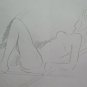 Drawing Sketch of Painter Modenese G.Pancaldi Nude Feminine Lounger P28.9