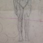 Antique Drawing Pencil on paper Sketch Original Master Pancaldi Modena