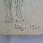 Antique Drawing Pencil on paper Sketch Original Master Pancaldi Modena
