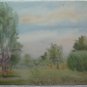 Antique Watercolour Signed & Dated 1948 Landscape Countryside in Spring P28M