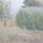 Antique Watercolour Signed & Dated 1948 Landscape Countryside in Spring P28M