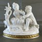 Figurine of Porcelain Capodimonte Group Scene Cortese Vintage N Naples PS8