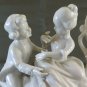 Figurine of Porcelain Capodimonte Group Scene Cortese Vintage N Naples PS8