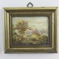Two Small Painted to Oil Landscape Paintings with Frame Wooden Golden PS2