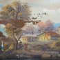 Two Small Painted to Oil Landscape Paintings with Frame Wooden Golden PS2