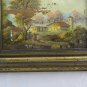 Two Small Painted to Oil Landscape Paintings with Frame Wooden Golden PS2