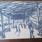 Six Sketching D'Author Drawings Preparatory View Station Railway Train P28.5