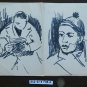 Old Drawing Sketch Studio for Portrait Male Faces Human Vintage P28.6