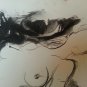 Renato Guttuso Watercolour Original Nude Feminine Signed on Cardboard