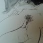 Renato Guttuso Watercolour Original Nude Feminine Signed on Cardboard