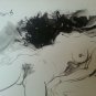 Renato Guttuso Watercolour Original Nude Feminine Signed on Cardboard