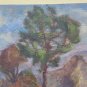 Painting Antique Landscape View Appennino Bolognese Painting Oil Board Signed