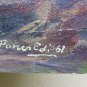 Painting Antique Landscape View Appennino Bolognese Painting Oil Board Signed