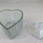 Box Glass Vintage Heart-Shaped for Candy Vintage Glass Vase R24