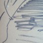 Painting Drawing Sketch on Basket Studio Figure Male Years' 50 Portrait P28.7