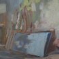 Landscape Spring Painting Vintage Oil on board Original Signed p6