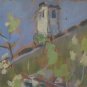 Landscape Spring Painting Vintage Oil on board Original Signed p6