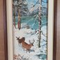 Three Painted to Oil Signed Messina C.Landscape with Animals Snow Winter G1
