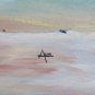 Modern Painting Years 1980's Signed Style Onirico Metaphysical Oil