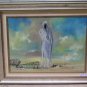 Modern Painting Years 1980's Signed Style Onirico Metaphysical Oil