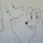 Old Drawing Sketch Studio Theme Dog Charge Dei 101 Dalmation P28.5