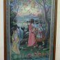 Two Paintings Indian India Painted on Fabric with Shapes Female Asia PS1