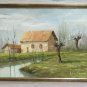 Painting Oil on Linen Signed Ascanio Cacciamali View Countryside Lombardy X9