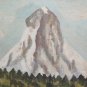 Painting Antique Oil on board Signed Landscape Alpine Cervino Matterhorn G24