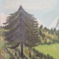 Painting Antique Oil on board Signed Landscape Alpine Cervino Matterhorn G24