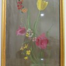 Antique Drawing a Pastel First Twentieth Century Theme Botanical Floral Blossom