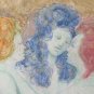 Painting Vintage Technical Mixed Experimental Nude Female the Three Graces P33.8