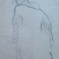 Drawing Sketch on Basket Studio for I Fugure Whole Pen & Pencil Vintage P28.7