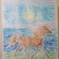 Painting Modern with Horse to Galloping Style Pop Art Years' 80 Original P33.1