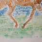 Painting Modern with Horse to Galloping Style Pop Art Years' 80 Original P33.1