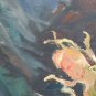 Painting Antique Oil on board inside with Still Life Abstract P25