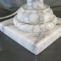 Lamp Abat Jour Table Living Room White Marble Veined Vintage R128