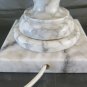 Lamp Abat Jour Table Living Room White Marble Veined Vintage R128