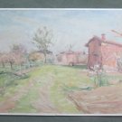 Painting Antique 1960 Painting Oil on board Landscape Style Impressionist p11