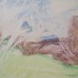Shapes Astrtatte Painting a Technical Mixed Abstract Vintage Original P33.1